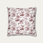 Pomeranian Burgundy French Toile Pillow
