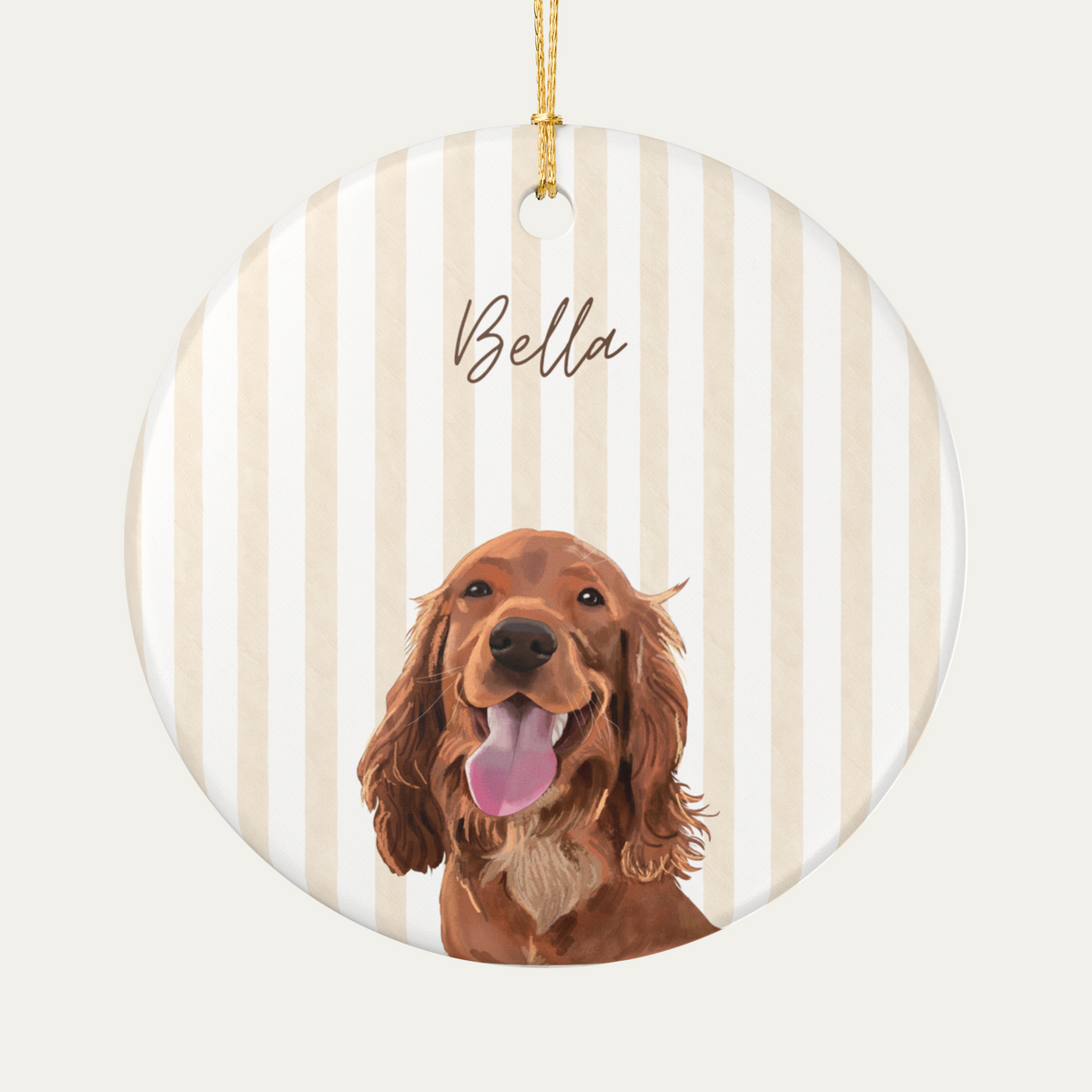 Custom Watercolor Dog Ornament