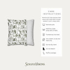 Dachshund Longhaired Sage Green French Toile Pillow