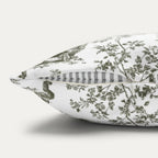Dachshund Longhaired Sage Green French Toile Pillow