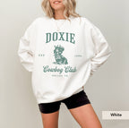 Doxie Long Hair Cowboy Club SweatShirt, Dachshund Sweatshirt, Dachshund, Doxie, Dachshund mom, Dachshund Shirt, Dachshund gift, Cowboy Dog