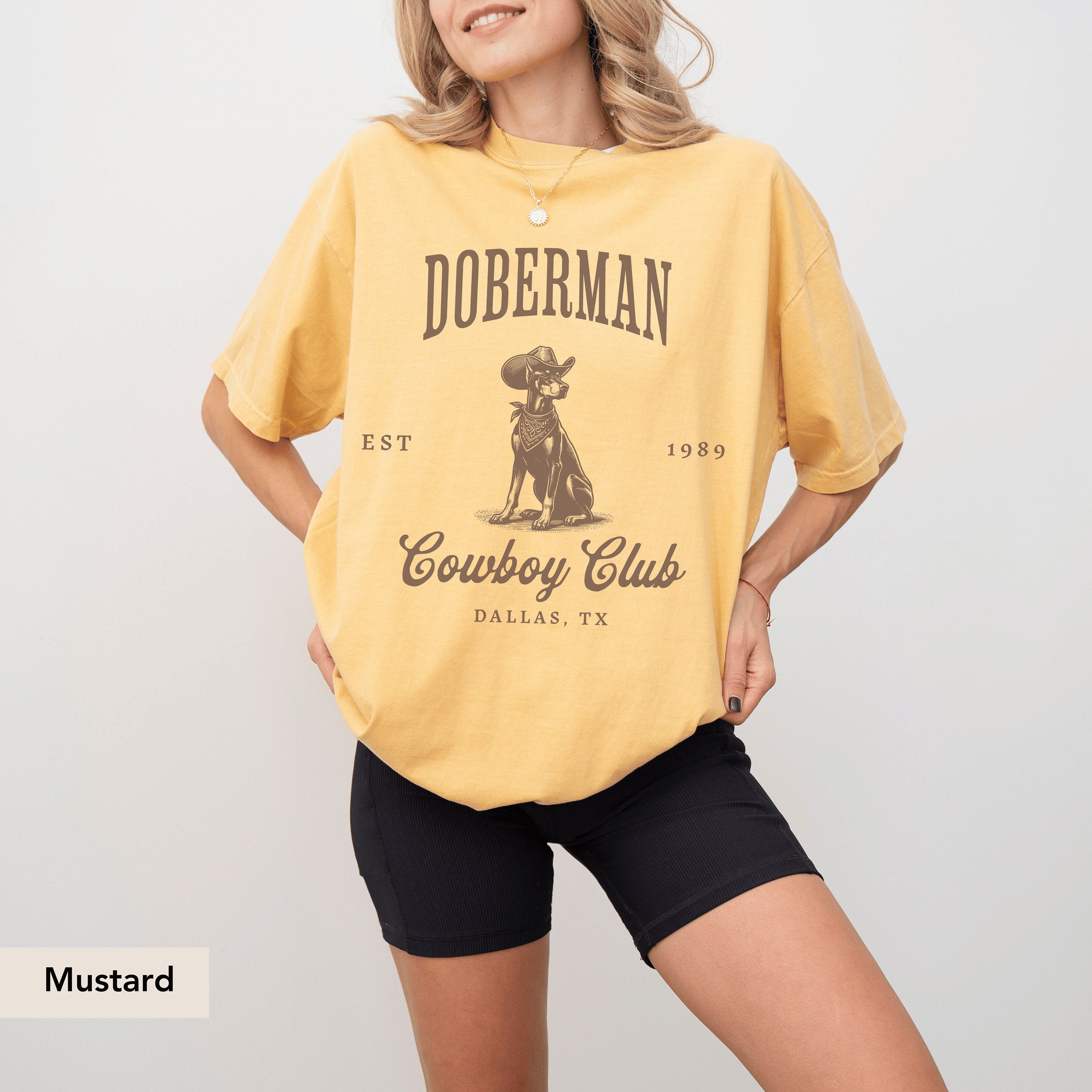 Doberman Cowboy Club Shirt, Doberman t shirt, Doberman Gifts, Dobie, Doberman, Doberman mom, Doberman dog lover, Doberman tee