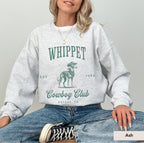 Whippet Cowboy Club Sweatshirt, Whippet Sweatshirt, Whippet mom, Whippet, Whippet gift, Whippet Lovers Gift, Whippet Dad, Whippet shirt
