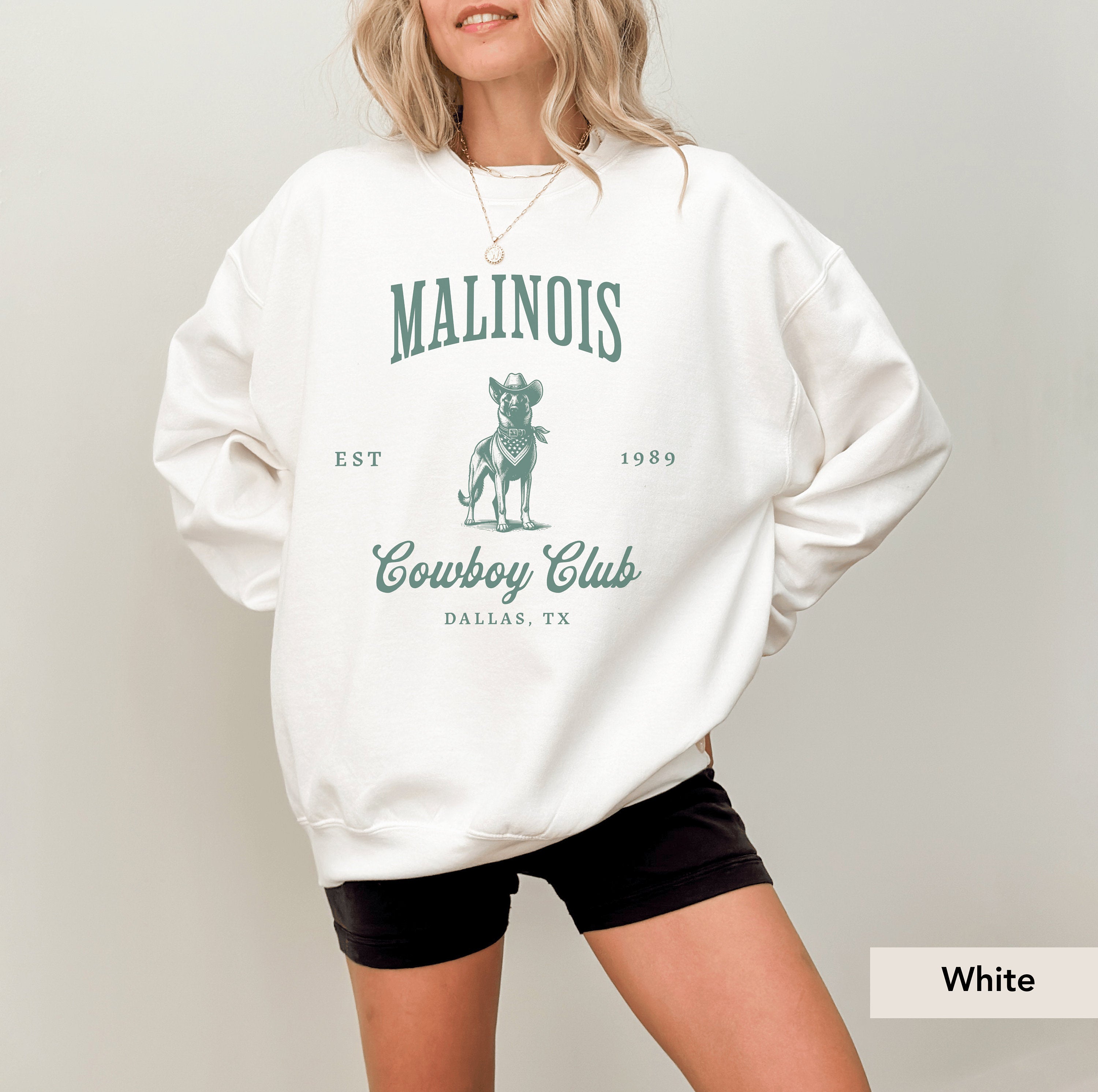 Belgian Malinois Cowboy Club Sweatshirt, Belgian Malinois, Belgian Malinois gift, Belgian Malinois shirt, Belgian Malinois Sweatshirt