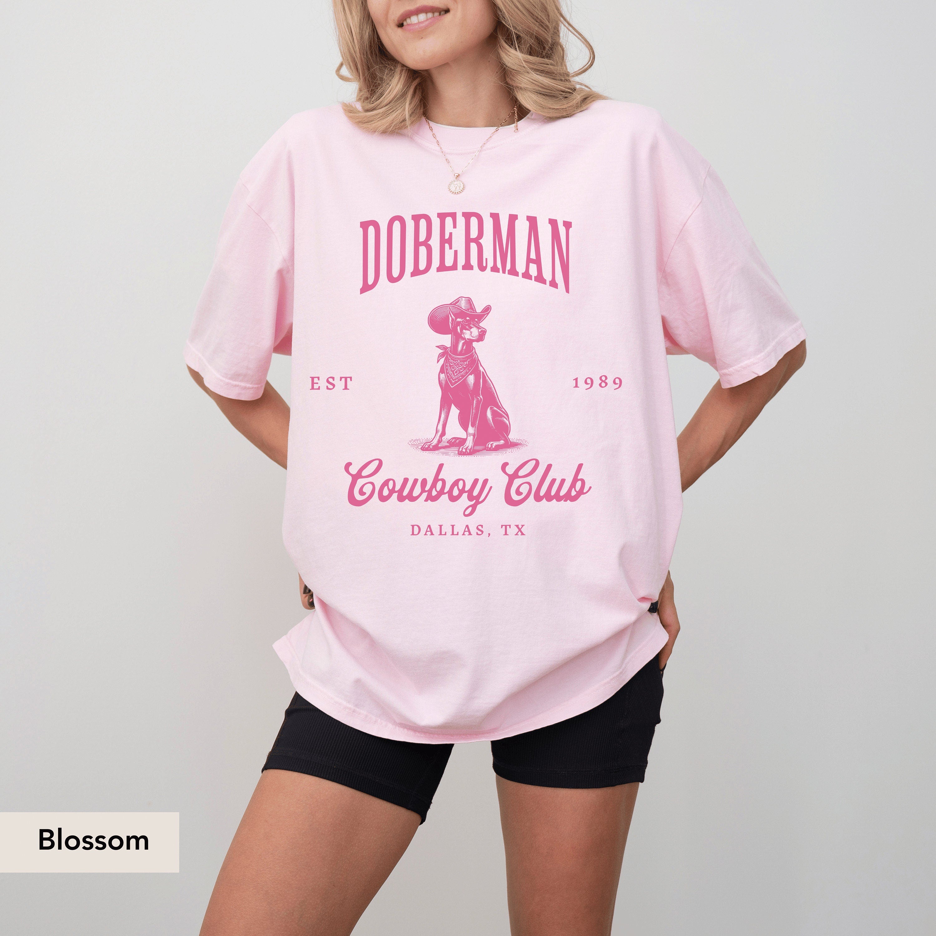 Doberman Cowboy Club Shirt, Doberman t shirt, Doberman Gifts, Dobie, Doberman, Doberman mom, Doberman dog lover, Doberman tee