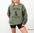Doberman Cowboy Club Sweatshirt, Doberman Sweatshirt, Doberman Gifts, Dobie, Doberman, Doberman mom, Doberman dog lover, Doberman shirt