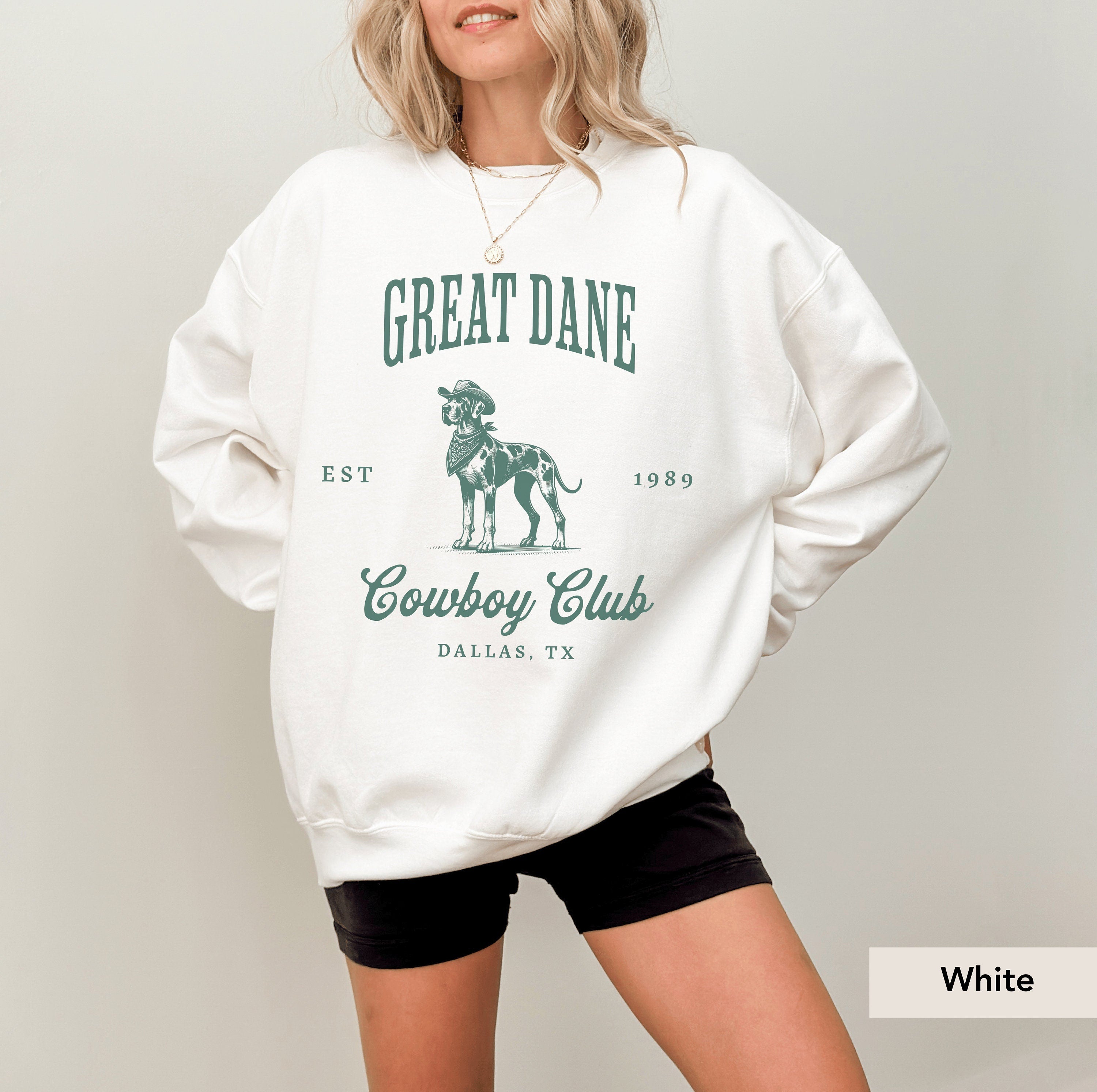 Great Dane Cowboy Club Sweatshirt, Great Dane Sweatshirt, Great Dane mom, Great Dane gift, Great Dane, Great Dane Shirt, Great Dane Gifts