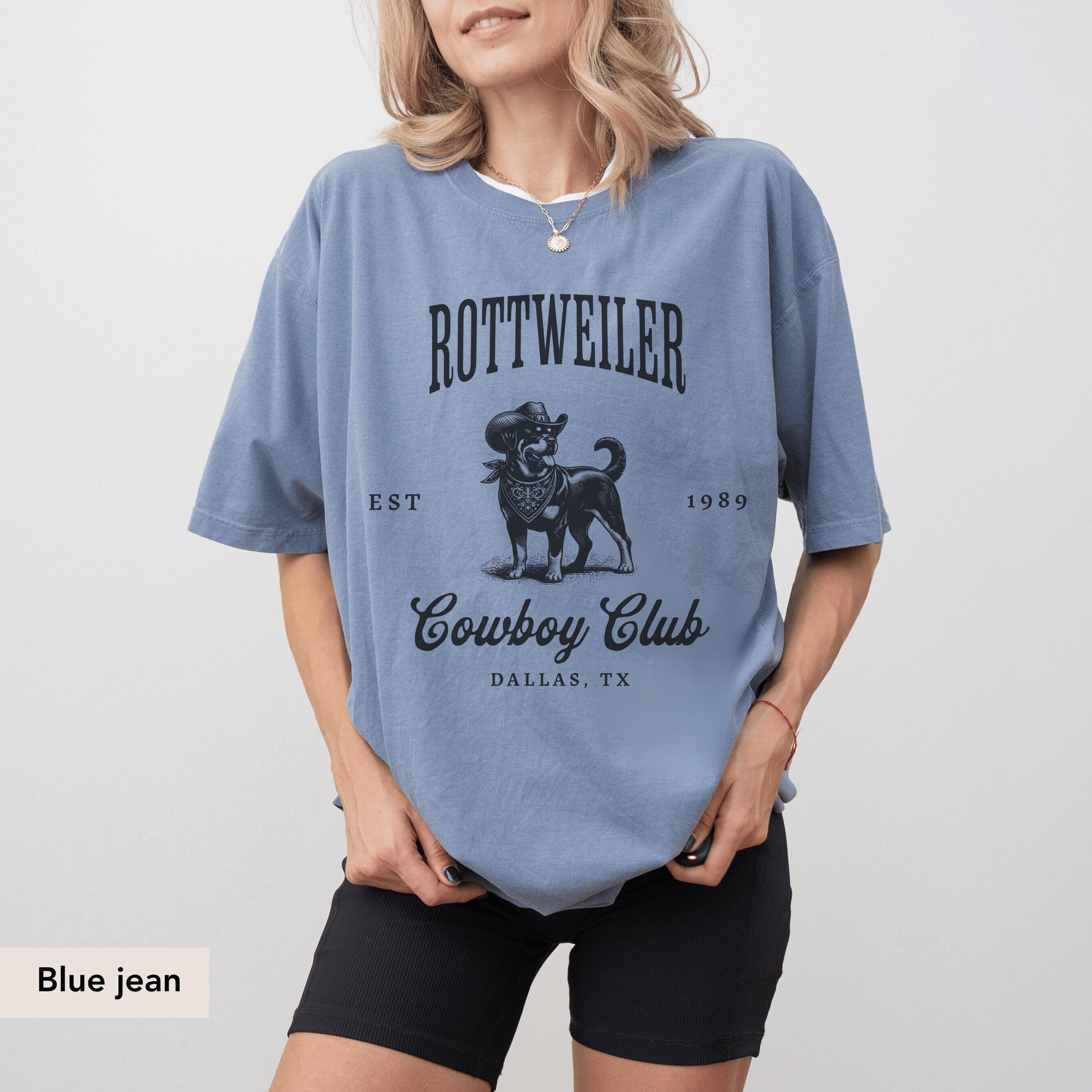 Rottweiler Cowboy Club Shirt, Rottweiler Shirt, Rottweiler Gift, Rottweiler, Rottweiler dog, Rottweiler mom, Dog western Shirt