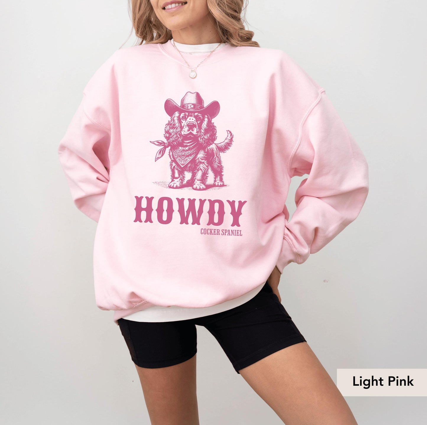 Howdy Cocker Spaniel Cowboy Sweatshirt, Cocker Spaniel Sweatshirt, Spaniel, American Cocker Spaniel, Cocker Spaniel Shirt, Spaniel Cowboy