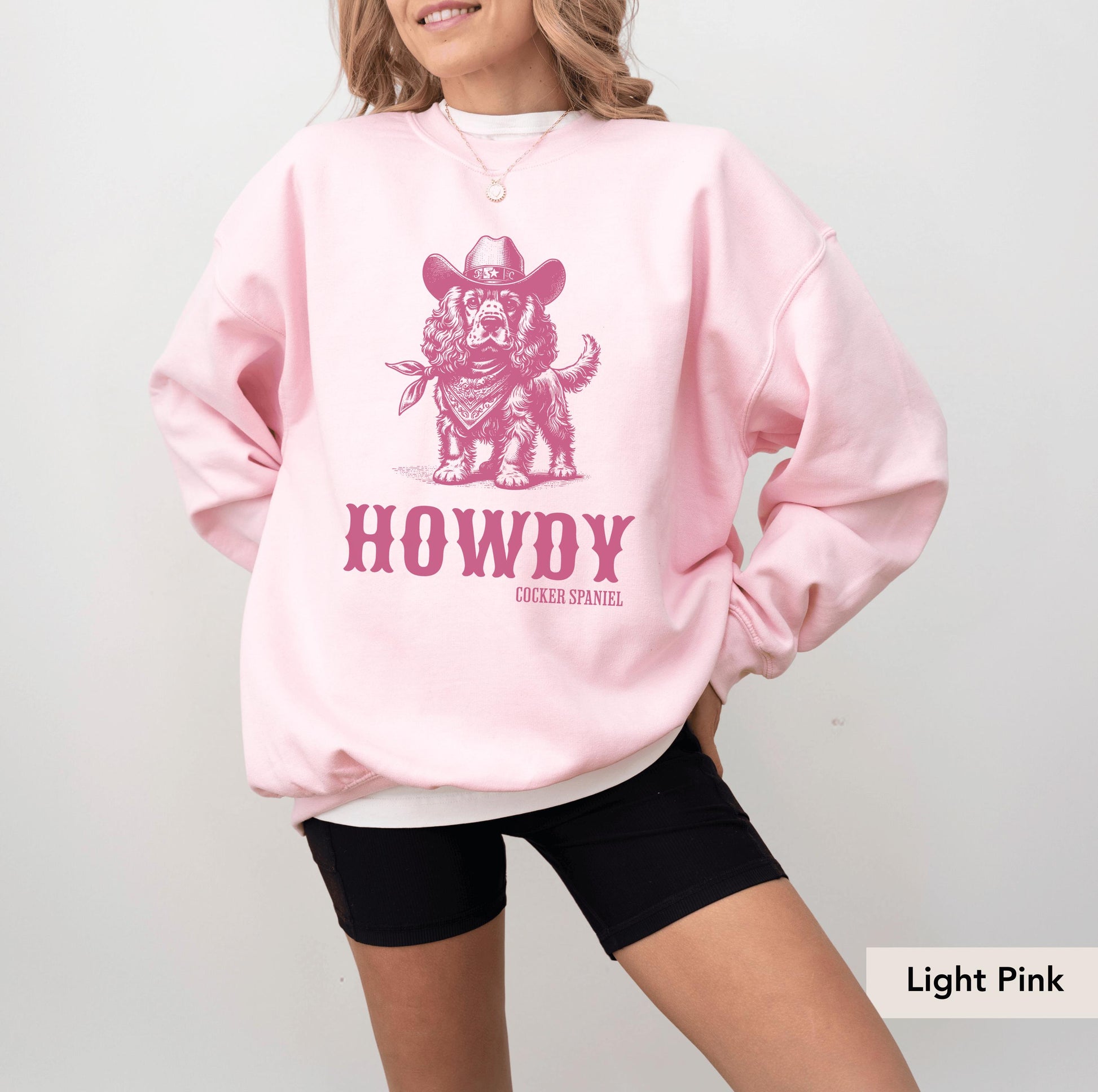 Howdy Cocker Spaniel Cowboy Sweatshirt, Cocker Spaniel Sweatshirt, Spaniel, American Cocker Spaniel, Cocker Spaniel Shirt, Spaniel Cowboy