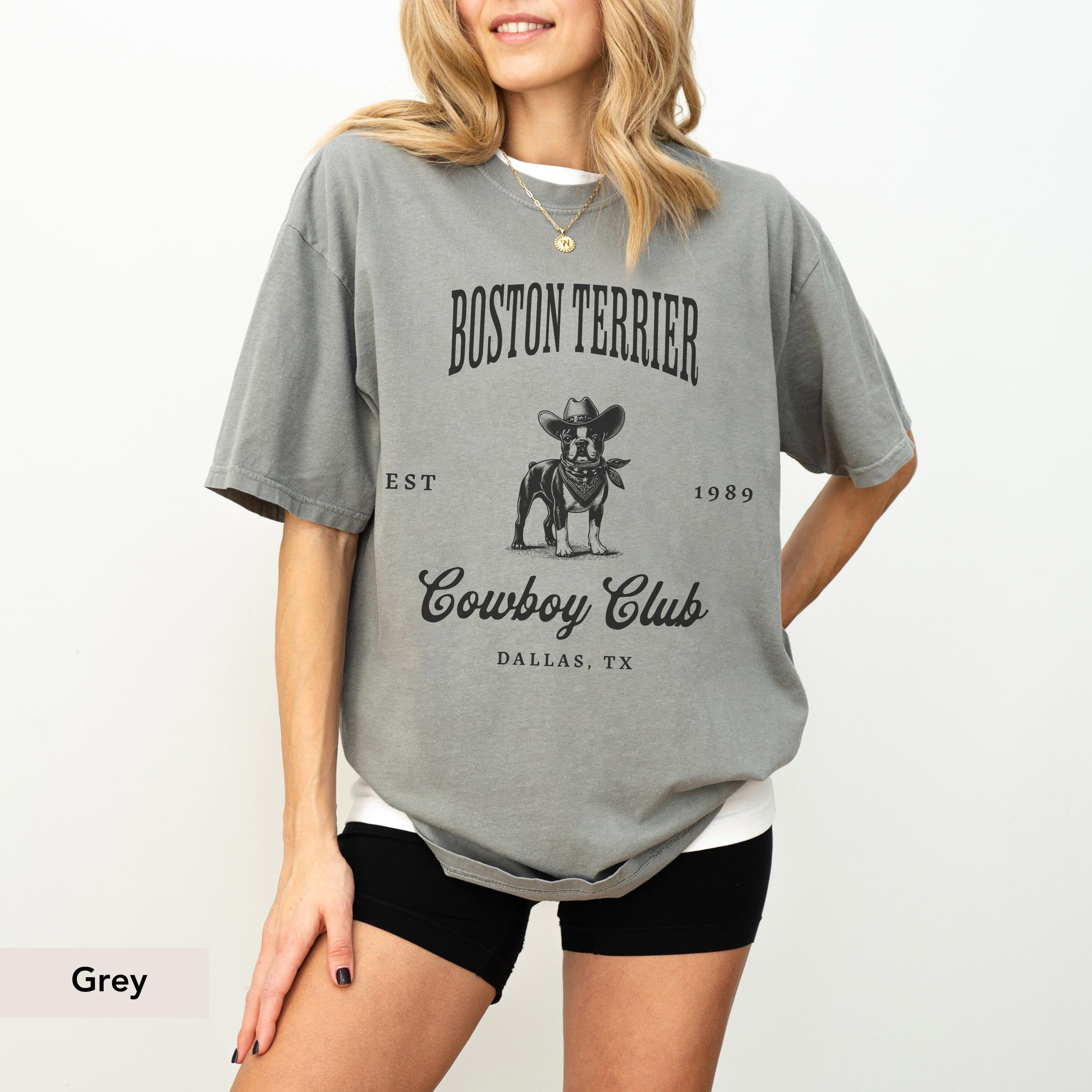 Boston Terrier Cowboy Club shirt, Boston Terrier Shirt, Boston Terrier, Boston Terrier Dog, Boston Terrier gifts, Dog Cowboy