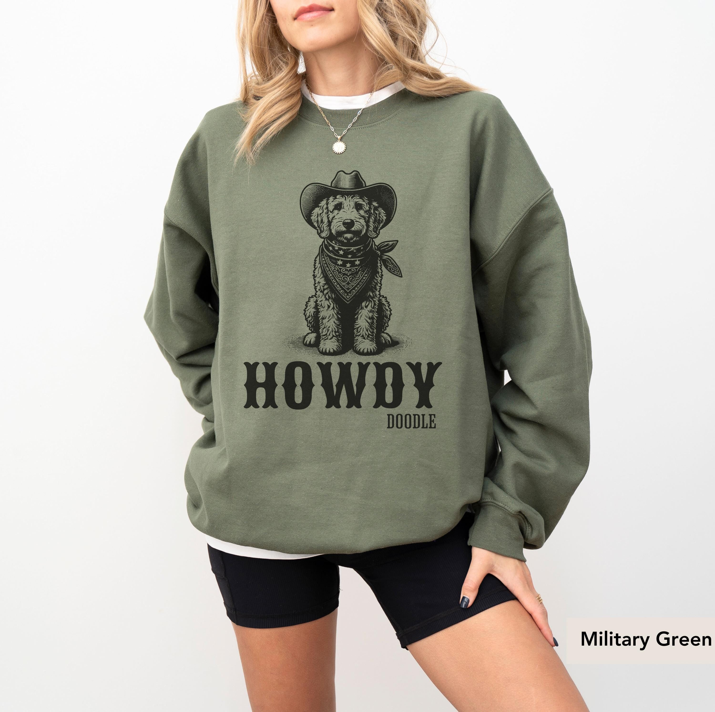 Howdy Goldendoodle Cowboy Sweatshirt, Goldendoodle Shirt, Doodle Dog, Goldendoodle gifts, Goldendoodle, Golden Doodle mom, Dog Cowboy