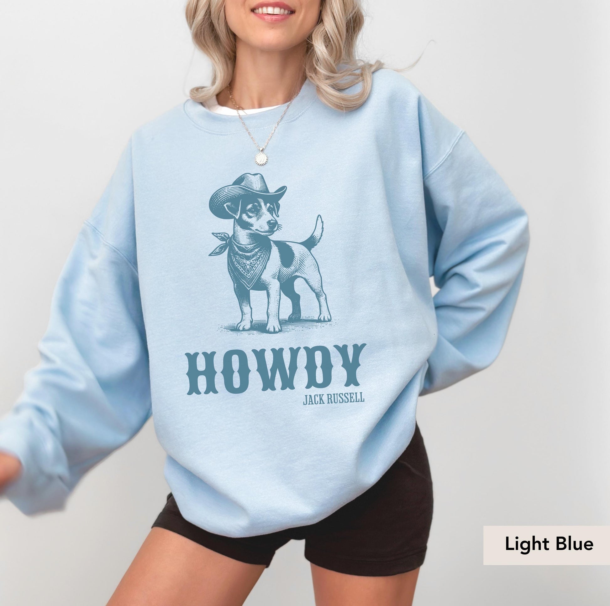 Howdy Jack Russell Sweatshirt, Jack Russell terrier sweatshirt, Jack Russell, Jack Russell gifts, Jack russell mom, Dog Cowboy Western