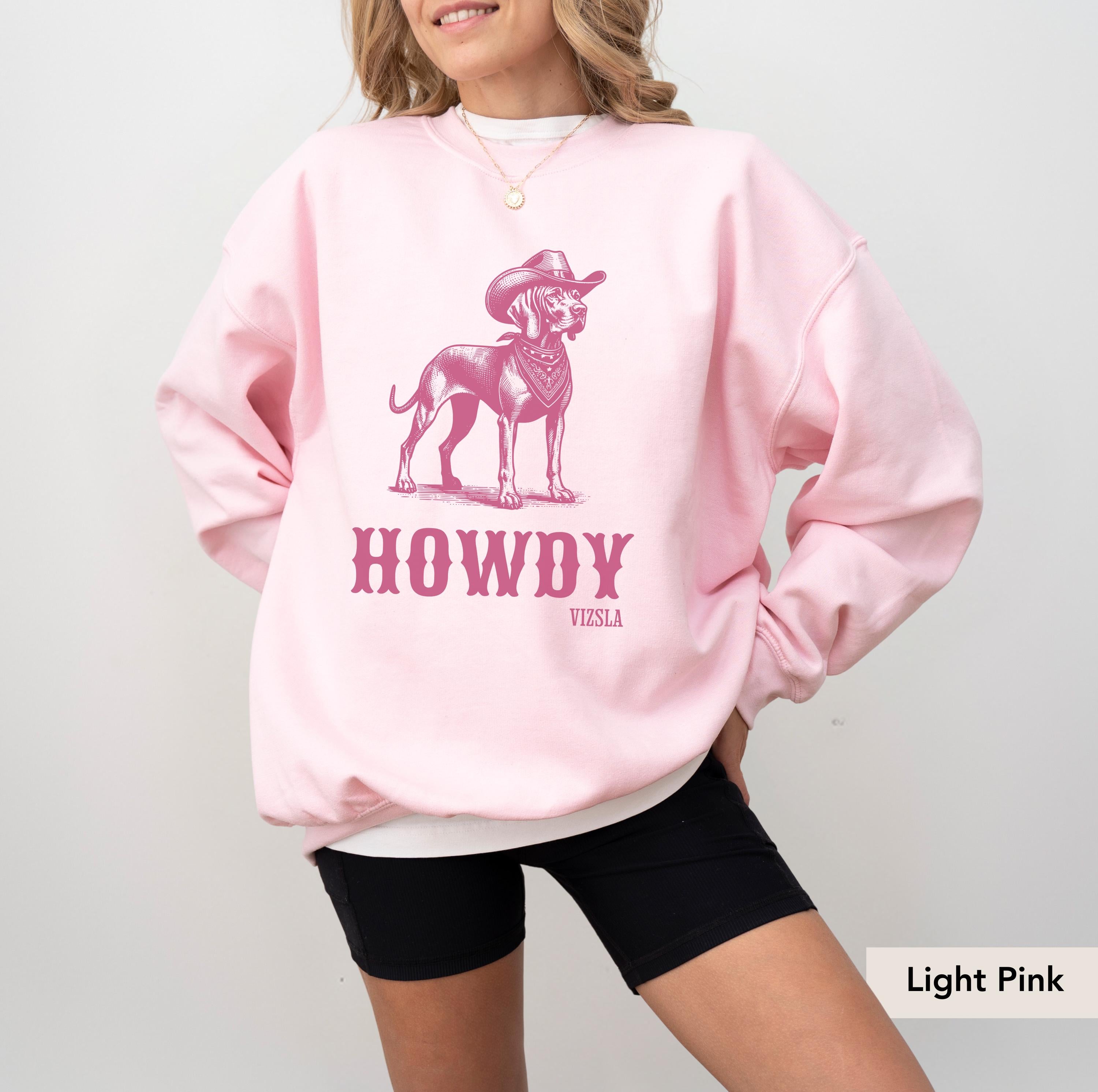 Howdy Vizsla Cowboy Sweatshirt, Vizsla, Vizsla mom, Vizsla shirt, Vizsla SweatShirt, Vizsla Lover Gift, Hungarian Vizsla