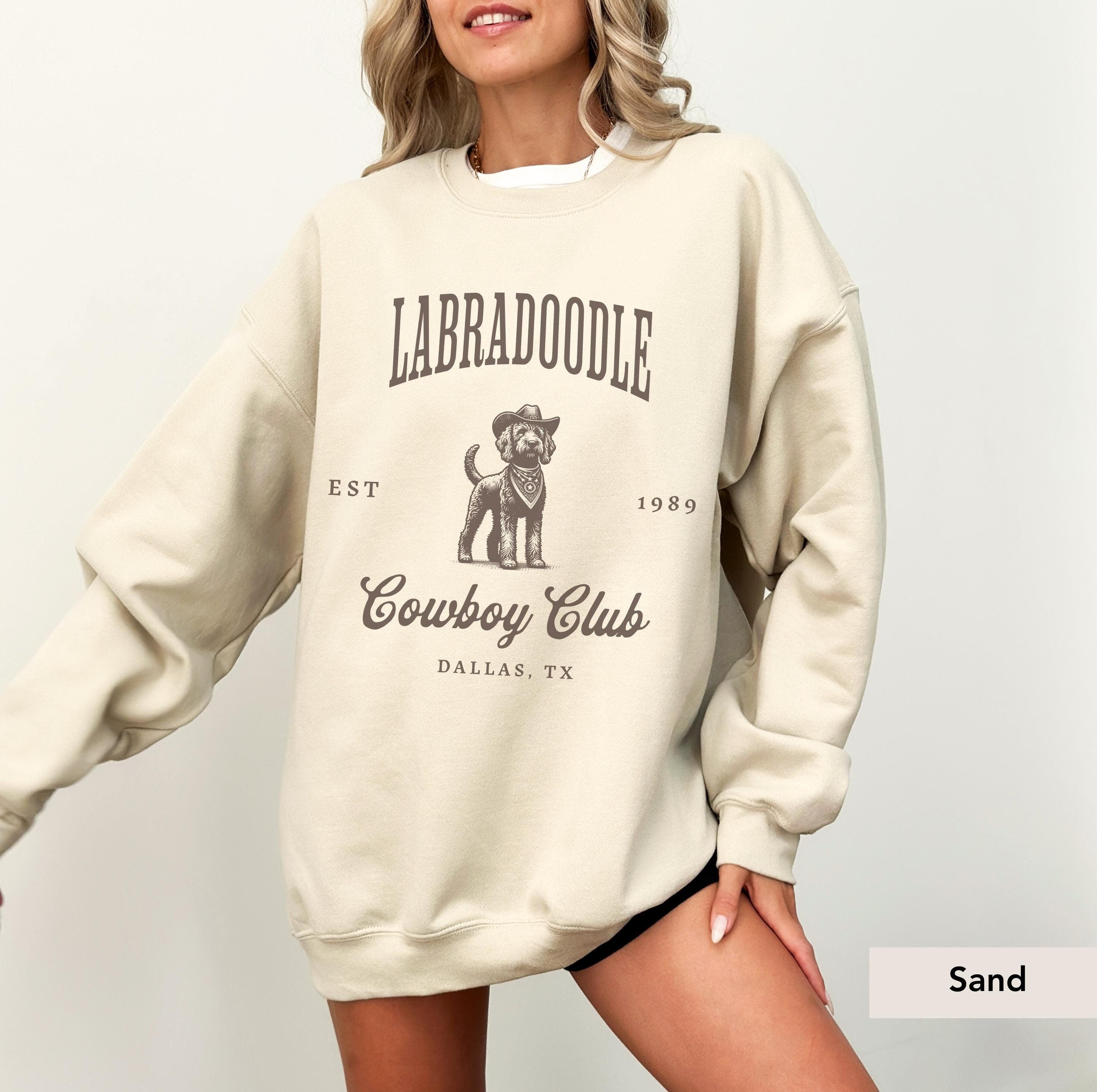 Howdy Labradoodle cowboy sweatshirt, Labradoodle, Labradoodle sweatshirt, Labradoodle gift, Labradoodle mom, Labradoodle shirt, Dog cowboy