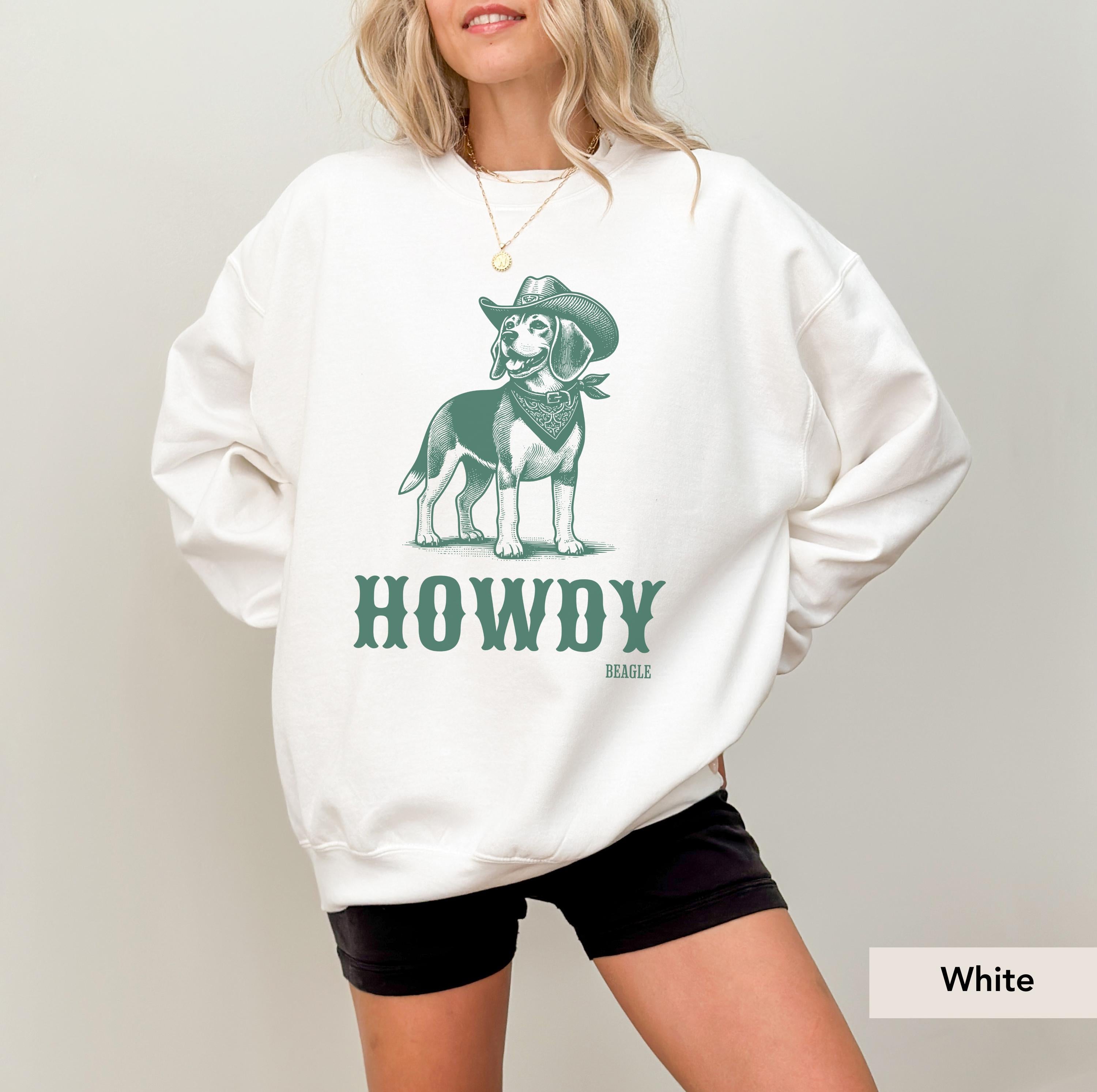 Howdy Beagle Sweatshirt, Beagle shirt, Beagle gift, Dog Cowboy sweater, Beagle Sweatshirt, Beagle mom gift, Beagle, Dog western