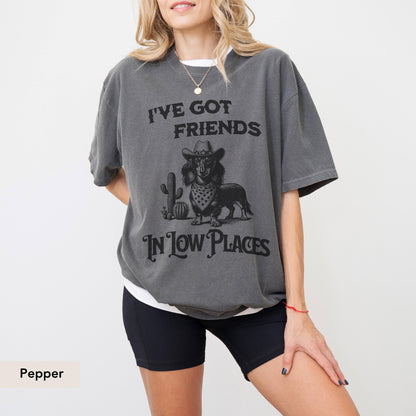 Dachshund Long Haired Shirt, I've Got Friends In Low Places, Doxie, Dachshund Sweatshirt, Dachshund Gift, sausage dog, Dachshund shirt