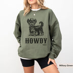 Howdy Yorkie Sweatshirt, Yorkie sweatshirt, Yorkie Gifts, Yorkshire terrier, Yorkie mom, Yorkie lover, Dog mom, Yorkie shirt, Dog Cowboy