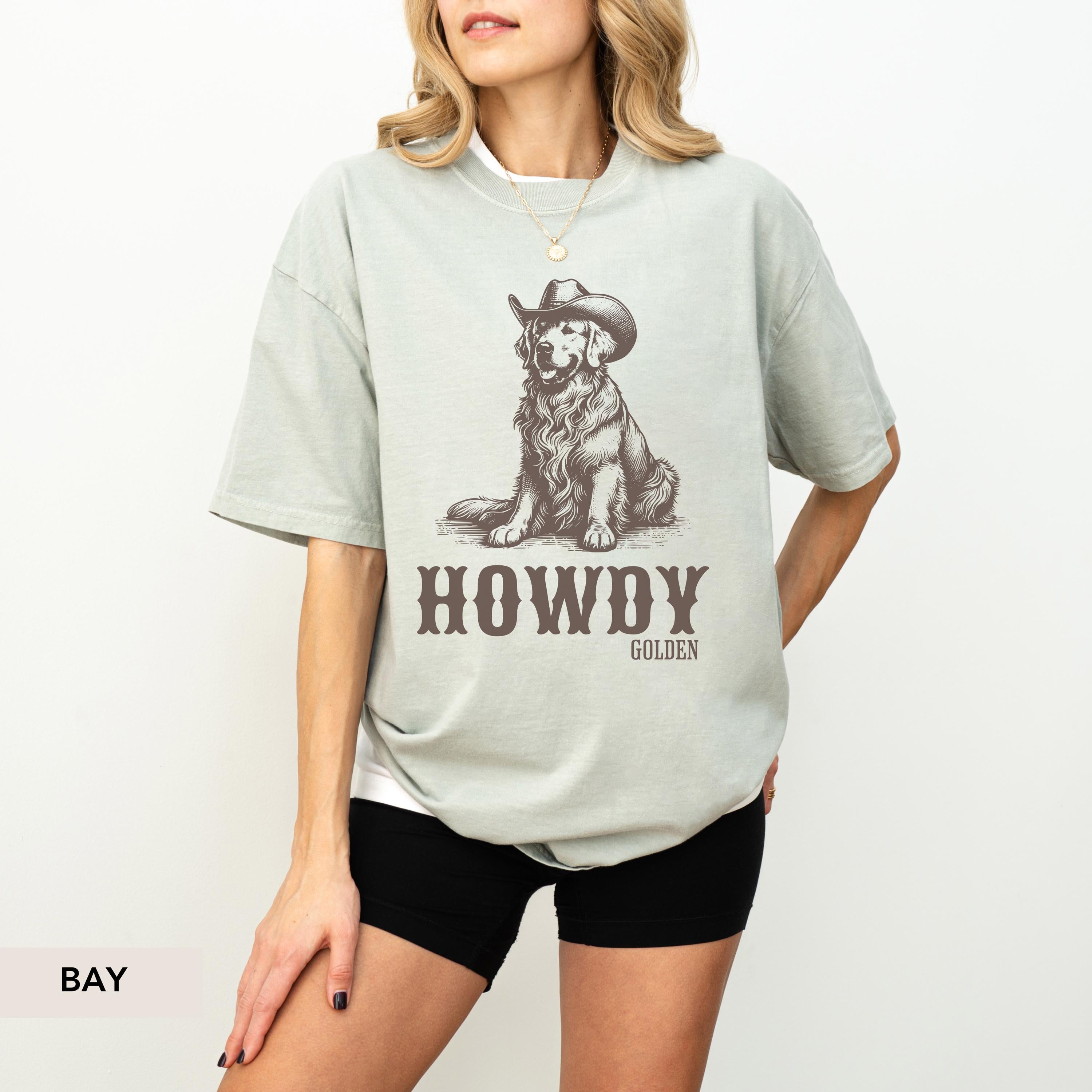 Golden retriever Howdy Shirt, Golden retriever shirt, Golden Mom, Golden Retriever gift, Golden Retriever Shirt, Golden Retriever, Howdy dog