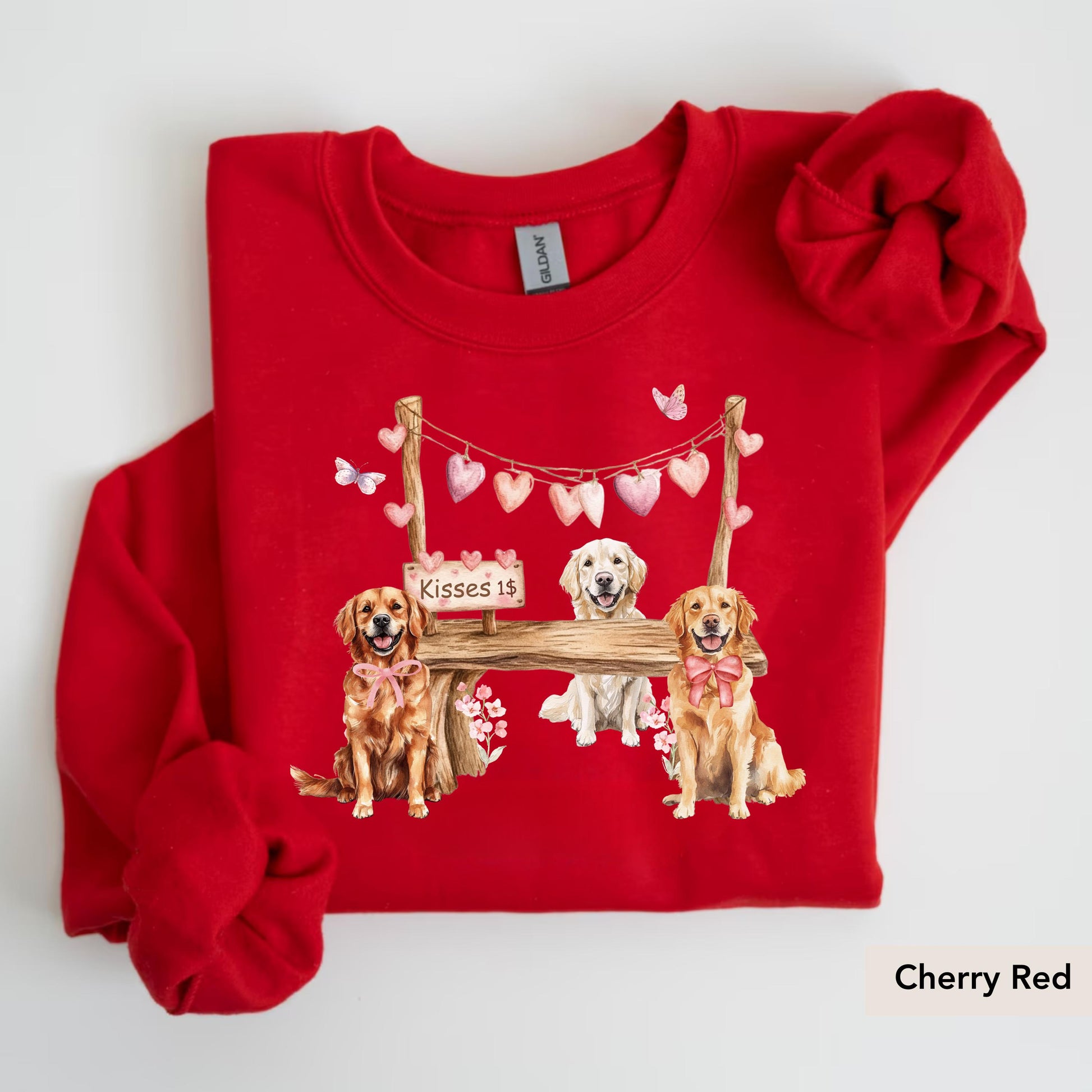 Golden Retriever Valentine sweatshirt, Golden Retriever Sweatshirt, Golden Retriever Valentines, Golden Retriever Gifts, Golden Retriever