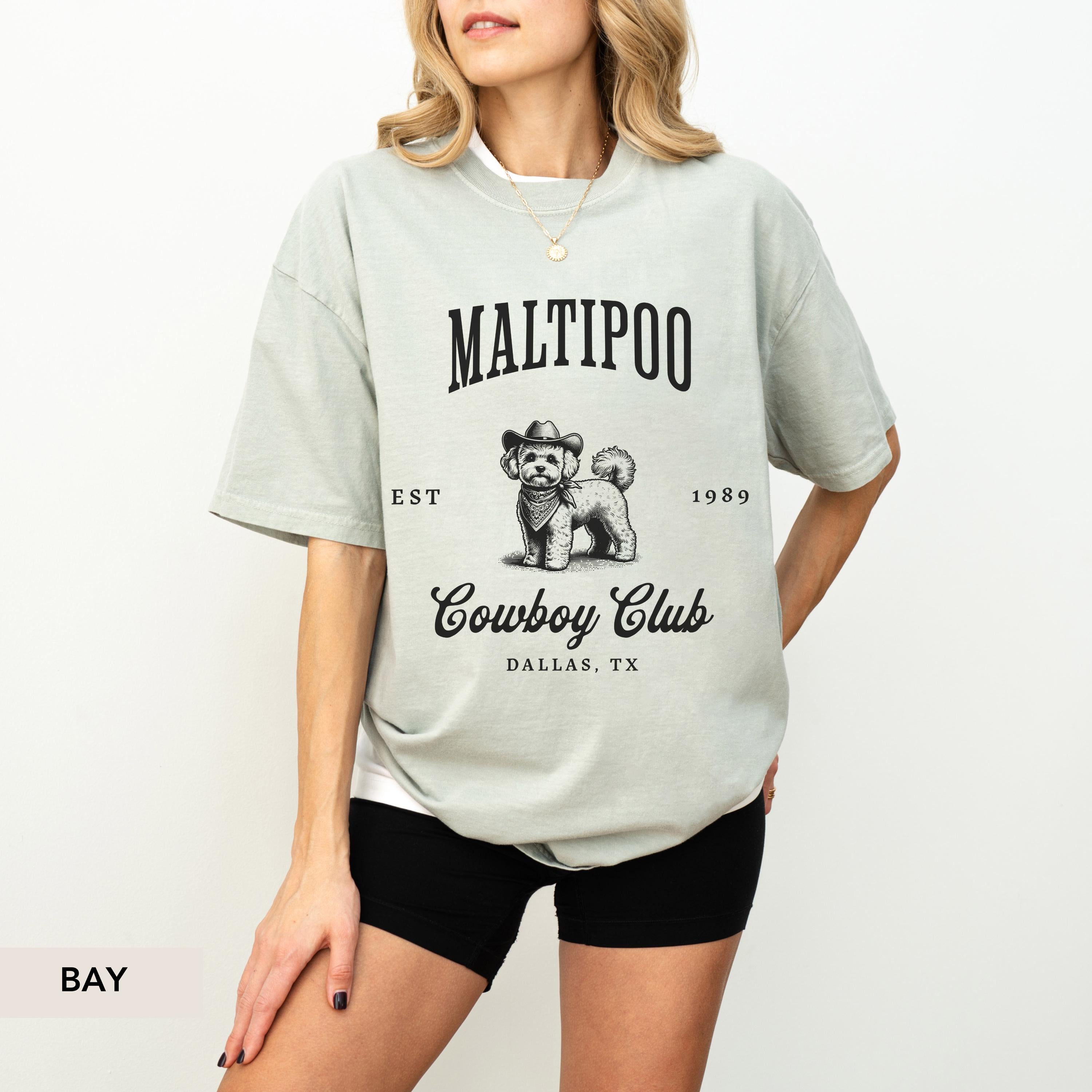 Maltipoo Cowboy Club Comfort ColorsShirt, Maltipoo Shirt, Maltipoo Sweatshirt Gift for Maltipoo Owner, Cute Maltipoo Lover Gifts