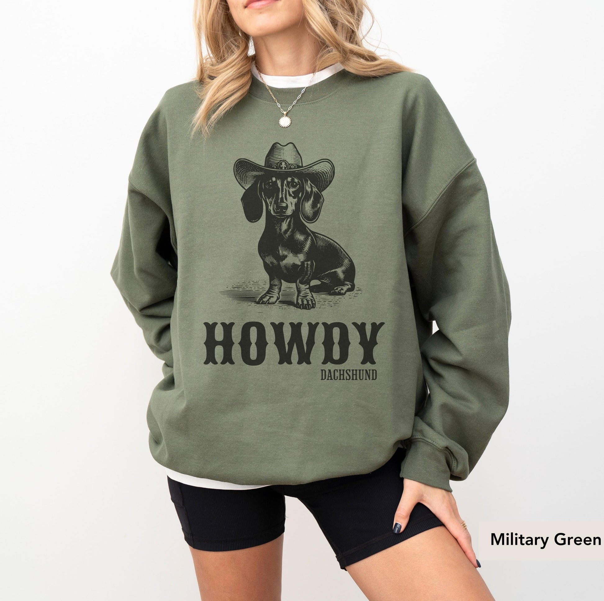 Howdy Dachshund Sweatshirt, Dachshund, Doxie Mama, Dachshund Sweatshirt, Dachshund Gift, Doxie Shirt, sausage dog, Dachshund shirt