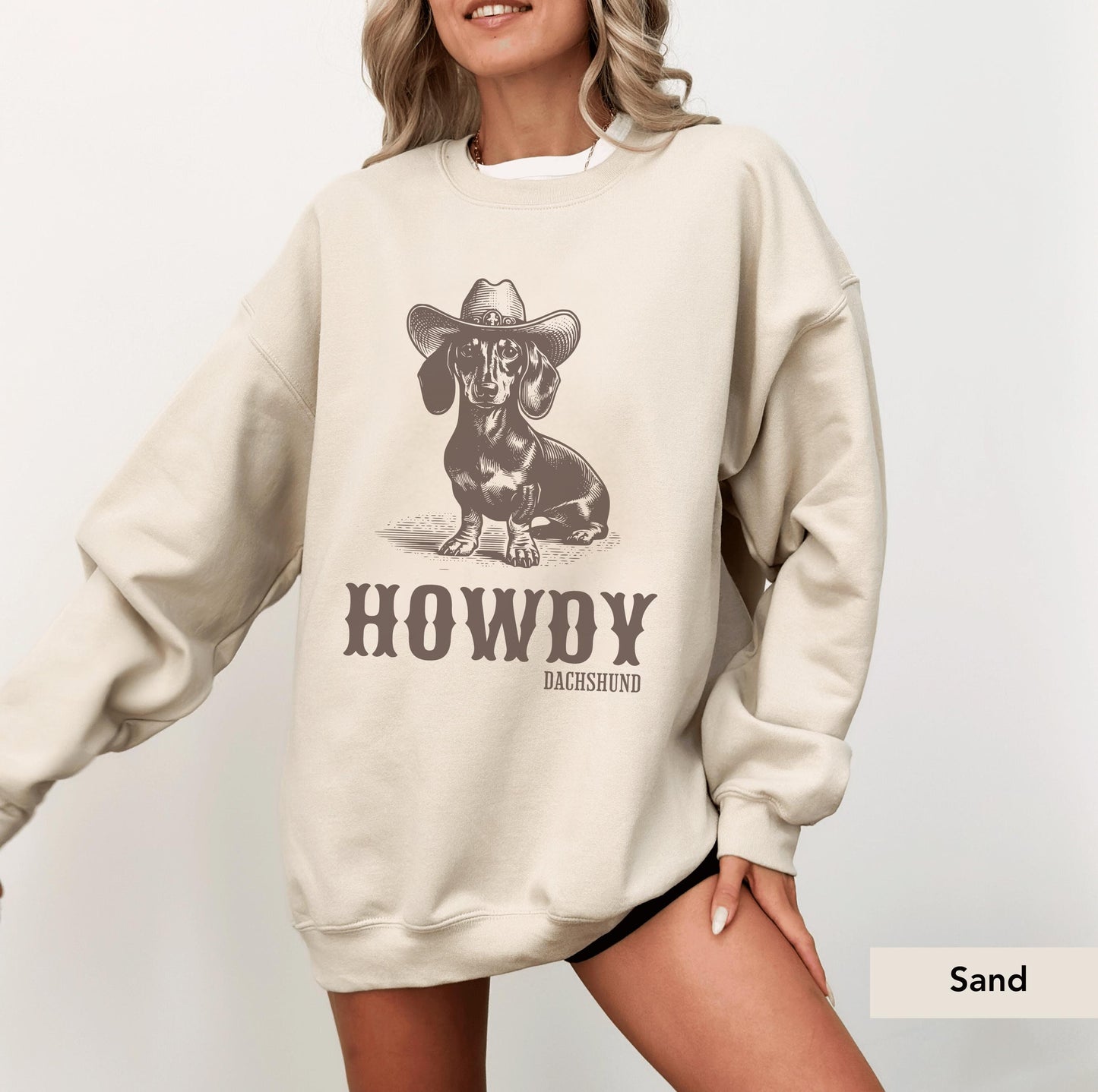 Howdy Dachshund Sweatshirt, Dachshund, Doxie Mama, Dachshund Sweatshirt, Dachshund Gift, Doxie Shirt, sausage dog, Dachshund shirt