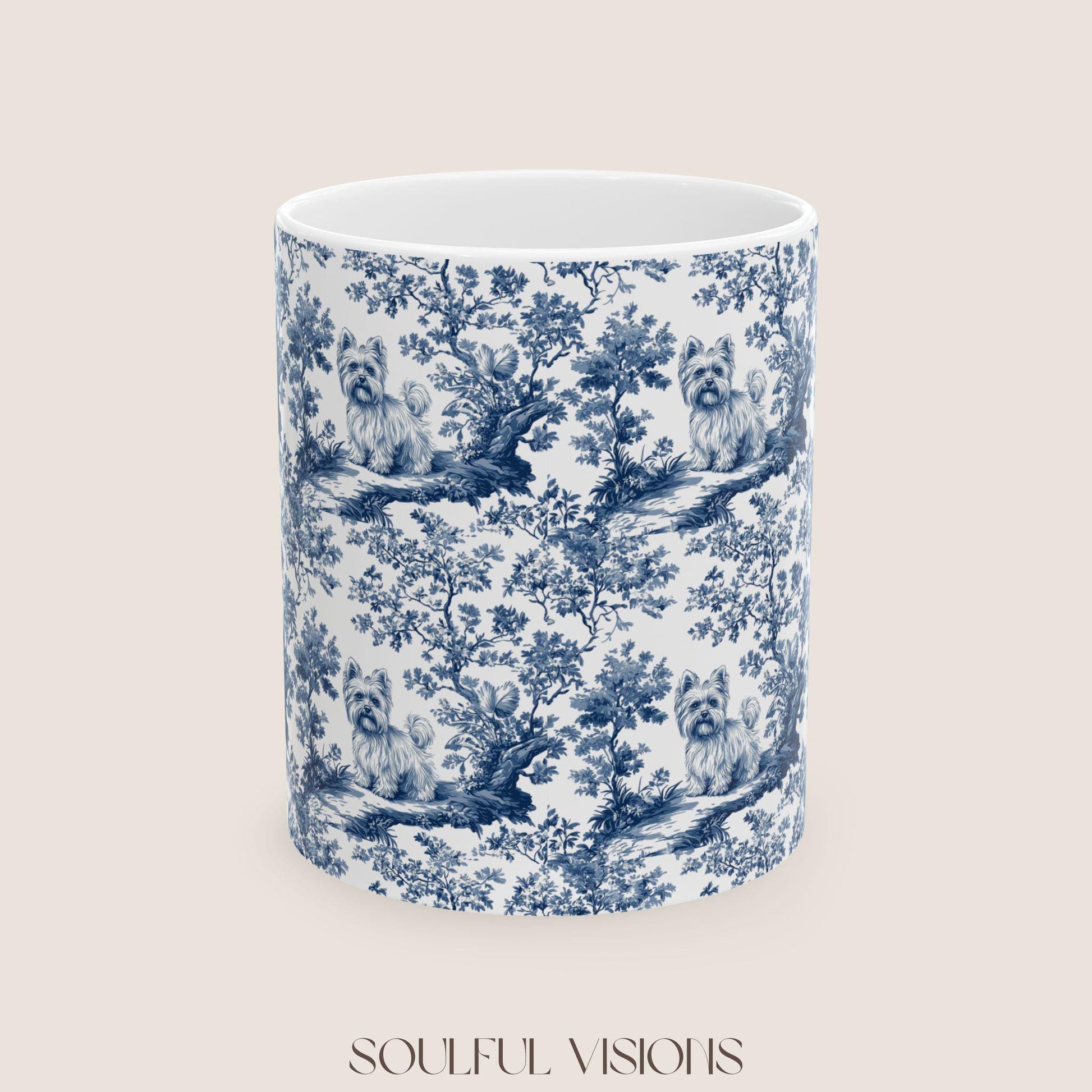 Yorkie French toile de jouy Mug, Yorkie Mug, Yorkie Gifts, Yorkshire terrier, Yorkie mom, Yorkie lover, Dog mom Mug, Yorkie Owner Gift