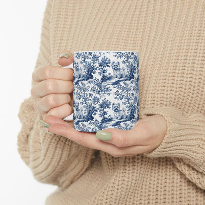 Yorkie French toile de jouy Mug, Yorkie Mug, Yorkie Gifts, Yorkshire terrier, Yorkie mom, Yorkie lover, Dog mom Mug, Yorkie Owner Gift