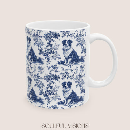 Australian Shepherd French Toile De Jout Mug, Australian Shepherd Mug, Aussie, Australian Shepherd Gift, Aussie mom, Dg mom mug