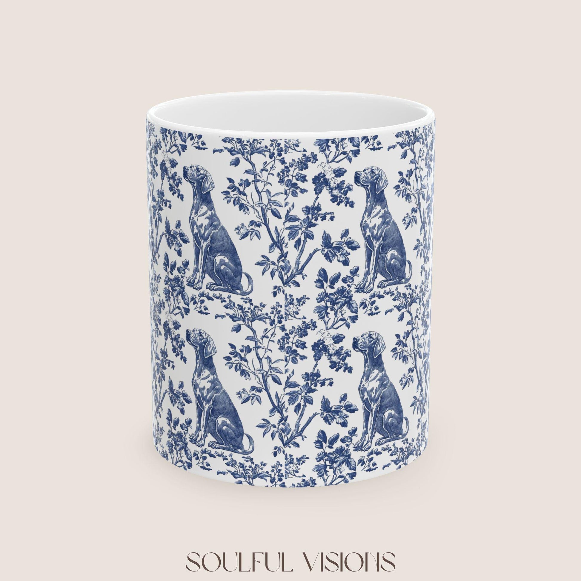 Vizsla French Toile De Jouy Mug, Vizsla, Vizsla mom, Vizsla Mug, Vizsla Lover Gift, Vizsla Gift, Hungarian Vizsla, Vizsla mugs, Dog Mom Mug