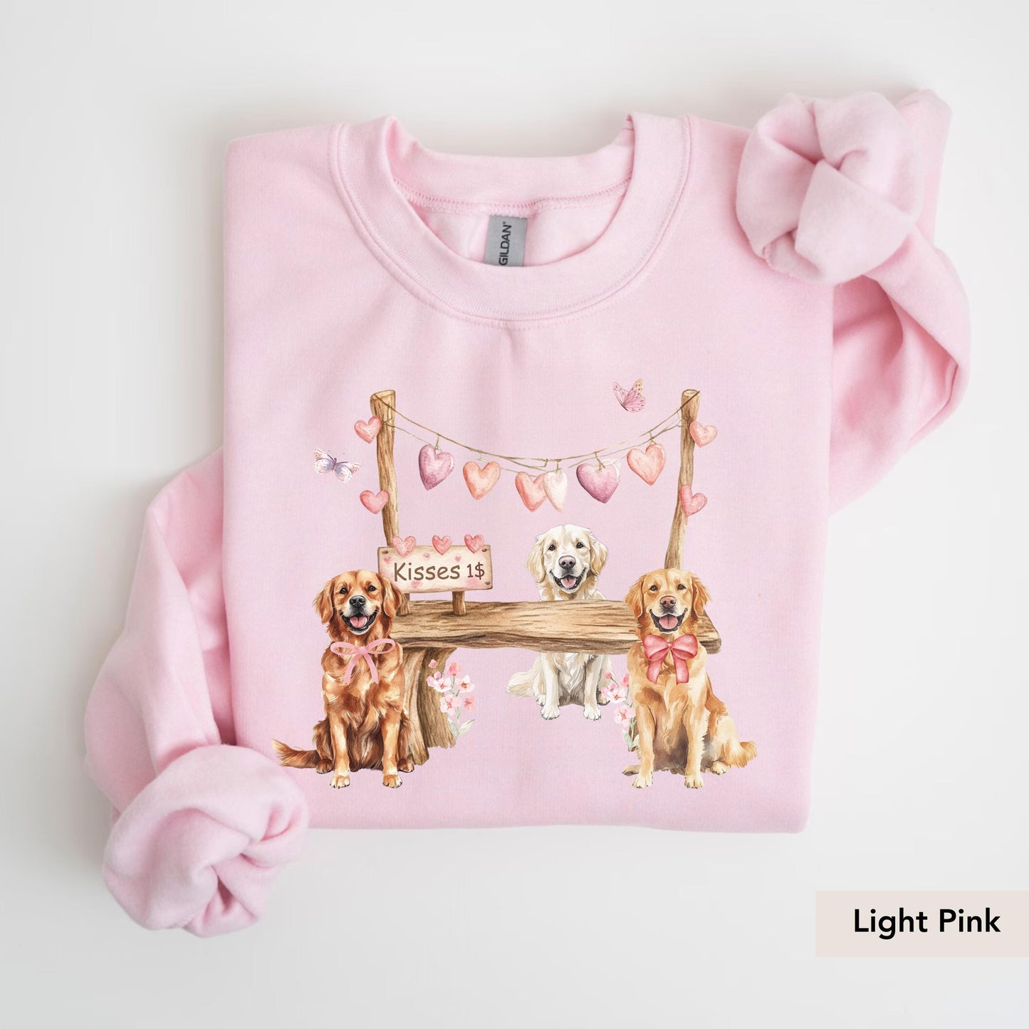 Golden Retriever Valentine sweatshirt, Golden Retriever Sweatshirt, Golden Retriever Valentines, Golden Retriever Gifts, Golden Retriever