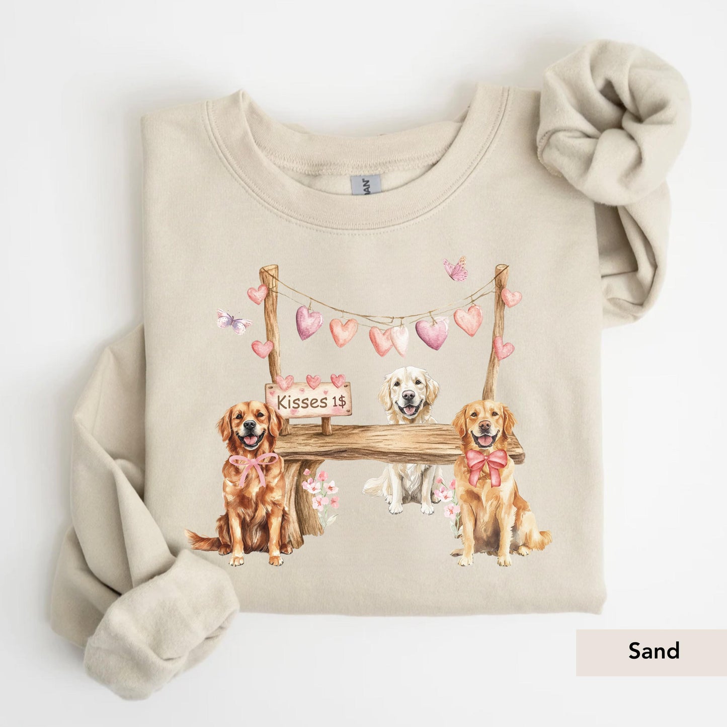 Golden Retriever Valentine sweatshirt, Golden Retriever Sweatshirt, Golden Retriever Valentines, Golden Retriever Gifts, Golden Retriever