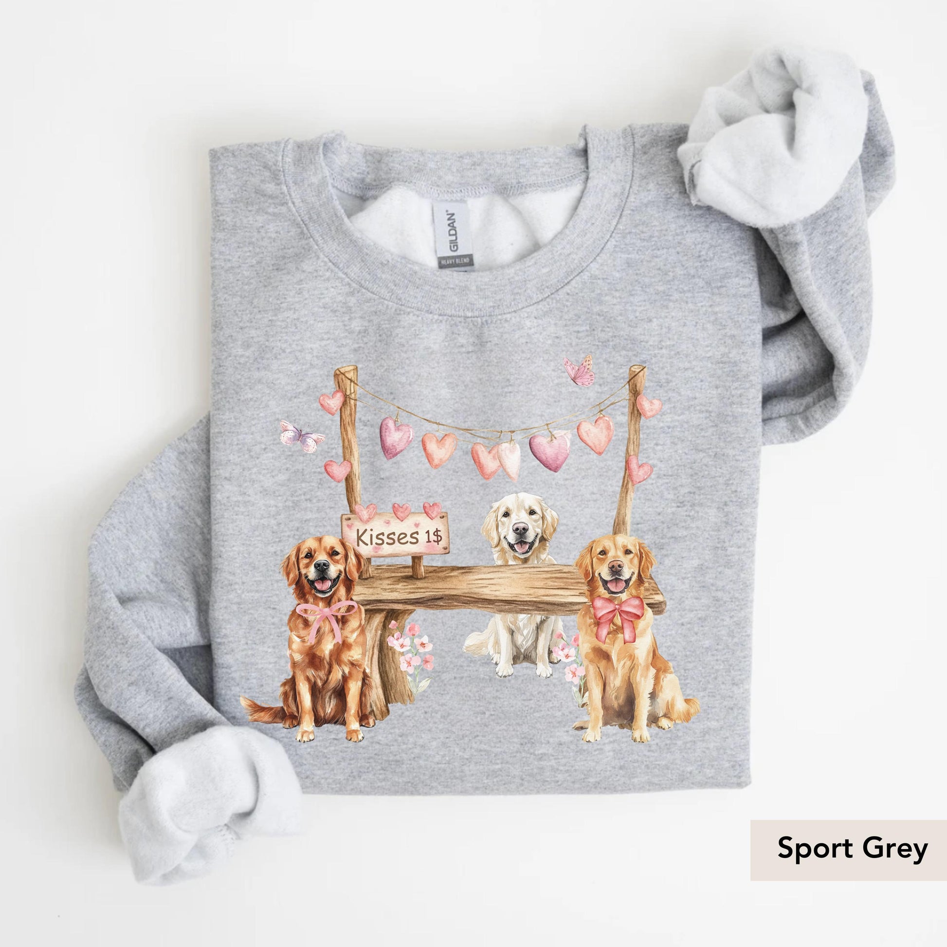 Golden Retriever Valentine sweatshirt, Golden Retriever Sweatshirt, Golden Retriever Valentines, Golden Retriever Gifts, Golden Retriever
