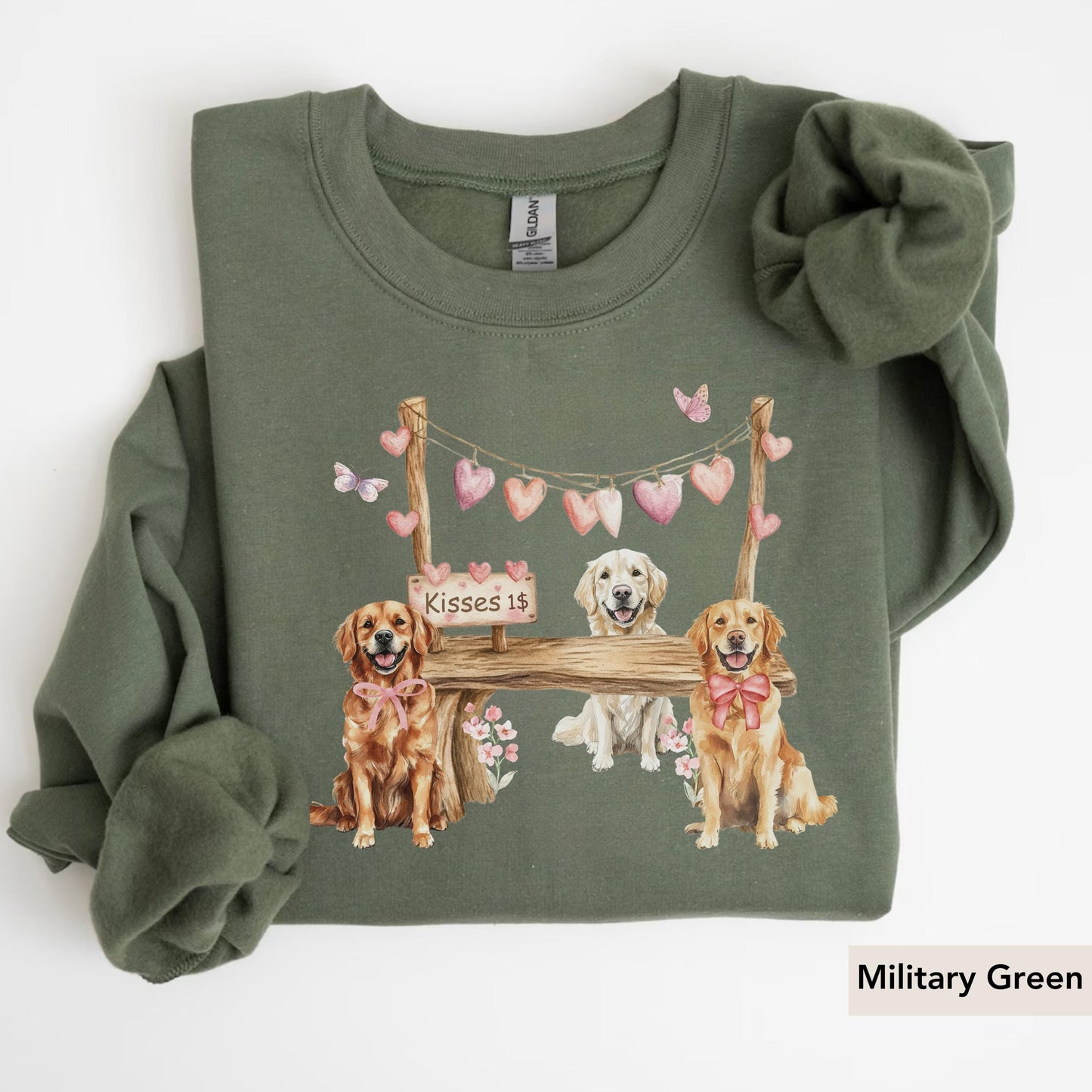 Golden Retriever Valentine sweatshirt, Golden Retriever Sweatshirt, Golden Retriever Valentines, Golden Retriever Gifts, Golden Retriever