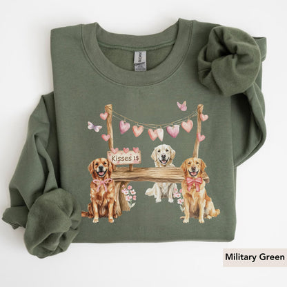 Golden Retriever Valentine sweatshirt, Golden Retriever Sweatshirt, Golden Retriever Valentines, Golden Retriever Gifts, Golden Retriever