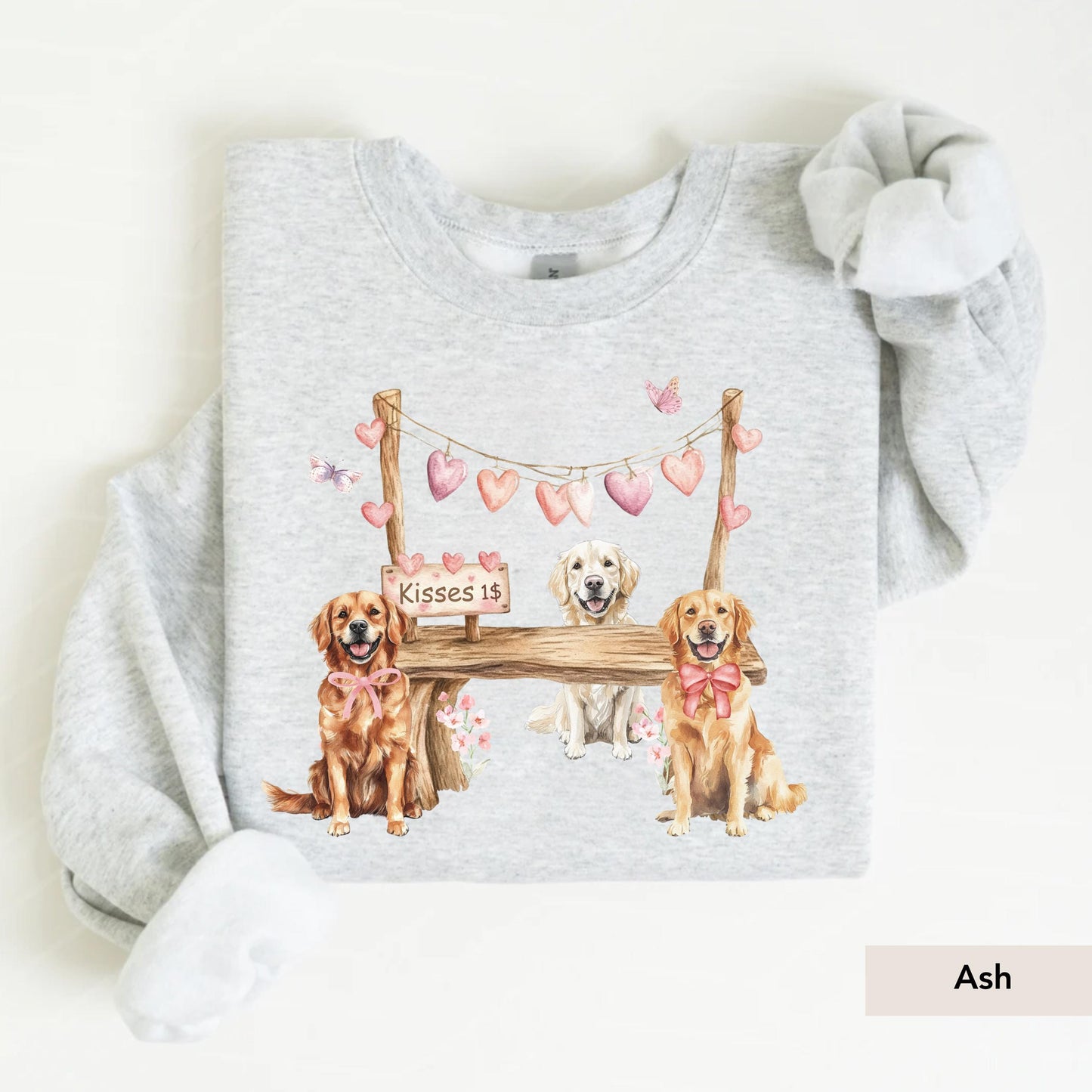 Golden Retriever Valentine sweatshirt, Golden Retriever Sweatshirt, Golden Retriever Valentines, Golden Retriever Gifts, Golden Retriever