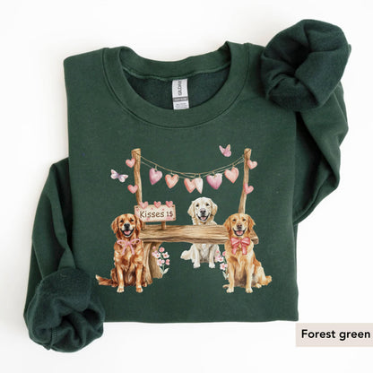 Golden Retriever Valentine sweatshirt, Golden Retriever Sweatshirt, Golden Retriever Valentines, Golden Retriever Gifts, Golden Retriever