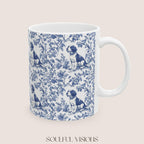 Beagle French Toile de Jouy Mug, Beagle Mug, Beagle gift, Dog Toile Jouy Mug, Beagle Lovers Gift, Beagle mom gift, Beagle, Dog Gift Mugs