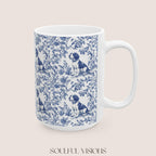 Beagle French Toile de Jouy Mug, Beagle Mug, Beagle gift, Dog Toile Jouy Mug, Beagle Lovers Gift, Beagle mom gift, Beagle, Dog Gift Mugs