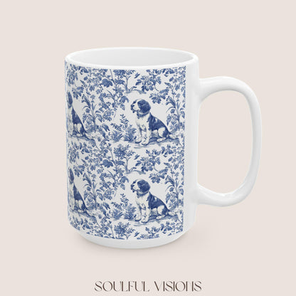 Beagle French Toile de Jouy Mug, Beagle Mug, Beagle gift, Dog Toile Jouy Mug, Beagle Lovers Gift, Beagle mom gift, Beagle, Dog Gift Mugs