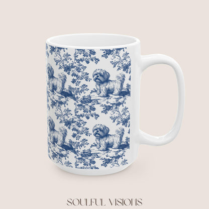 Shih tzu French Toile De Jouy Mug, Shih tzu Mug, Shih tzu gift, Shih tzu, Shih tzu mom, Shih tzu Lover Gift, Dog mom, Shih tzu Coffee Cup