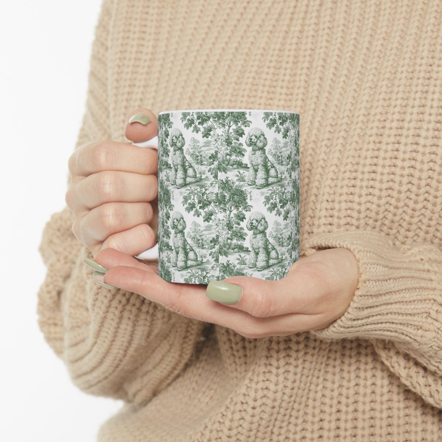 Poodle French Pastel Toile de Jouy Mug, Dog Coffee Mugs, Poodle Coffee Mug 15 oz 11 oz, Poodle Mom Gifts, Poodle Mugs, Poodle Lover Gift