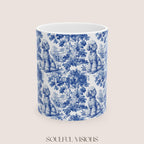 Poodle French Blue Toile de Jouy Mug, Dog Coffee Mugs, Poodle Coffee Mug 15 oz 11 oz, Poodle Mom Gifts, Poodle Mugs, Poodle Lover Gift