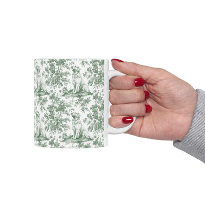 Golden Retriever French Pastel Toile de Jouy Mug, Golden Retriever, Golden Retriever ceramic mug, Retriever Mug, Golden Retriever Lover Gift