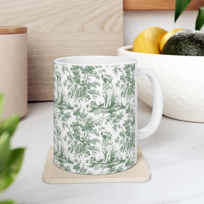 Golden Retriever French Pastel Toile de Jouy Mug, Golden Retriever, Golden Retriever ceramic mug, Retriever Mug, Golden Retriever Lover Gift
