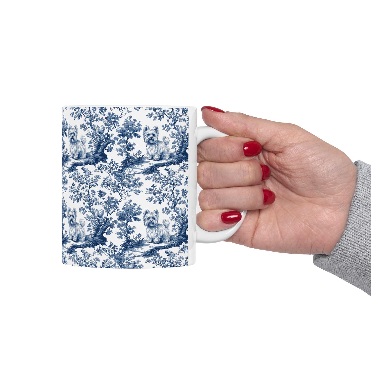Yorkie French toile de jouy Mug, Yorkie Mug, Yorkie Gifts, Yorkshire terrier, Yorkie mom, Yorkie lover, Dog mom Mug, Yorkie Owner Gift