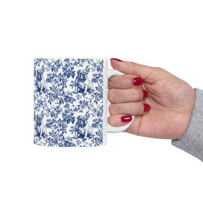 English Bulldog French Toile De Jouy Mug, English Bulldog Mug, English Bulldog gifts, English Bulldog, English Bulldog mom, Bulldog Mug Gift