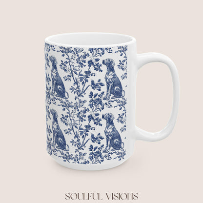 Vizsla French Toile De Jouy Mug, Vizsla, Vizsla mom, Vizsla Mug, Vizsla Lover Gift, Vizsla Gift, Hungarian Vizsla, Vizsla mugs, Dog Mom Mug