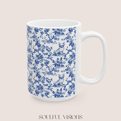 Chihuahua French Toile de Jouy Mug, Chihuahua Mug, Chihuahua Lover Gifts, Chihuahua gifts, Chihuahua, Chihuahua mom Gift, Chihuahua Mugs